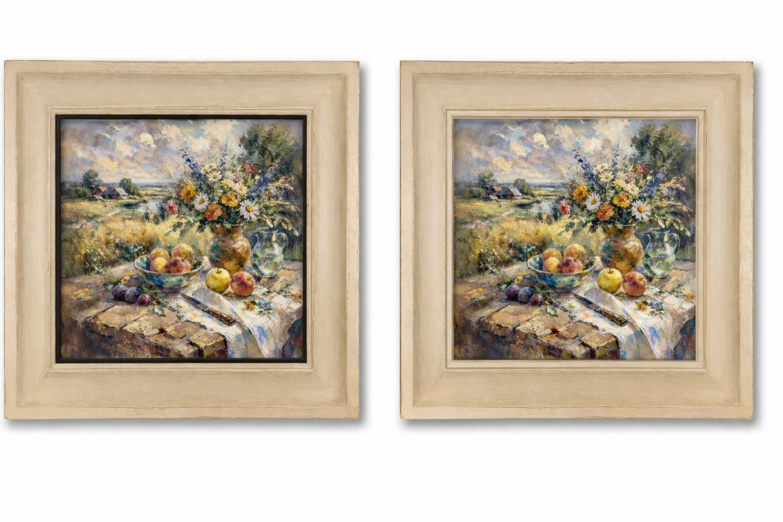 rama z dystansem i bez dystansu – porównanie sposobu oprawy obrazu